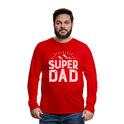 Männer Premium Langarmshirt - Super DAD - Rot