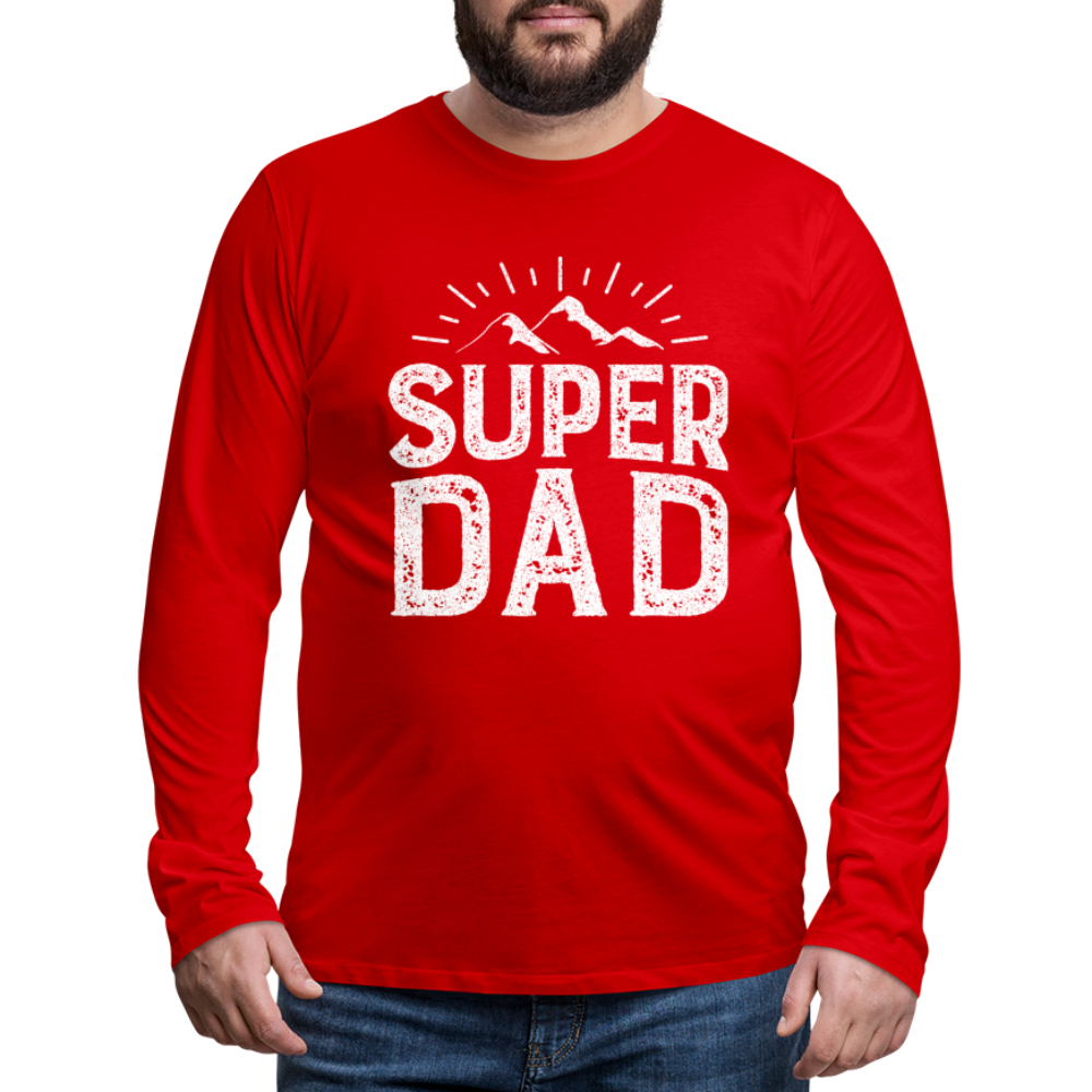 Männer Premium Langarmshirt - Super DAD - Rot