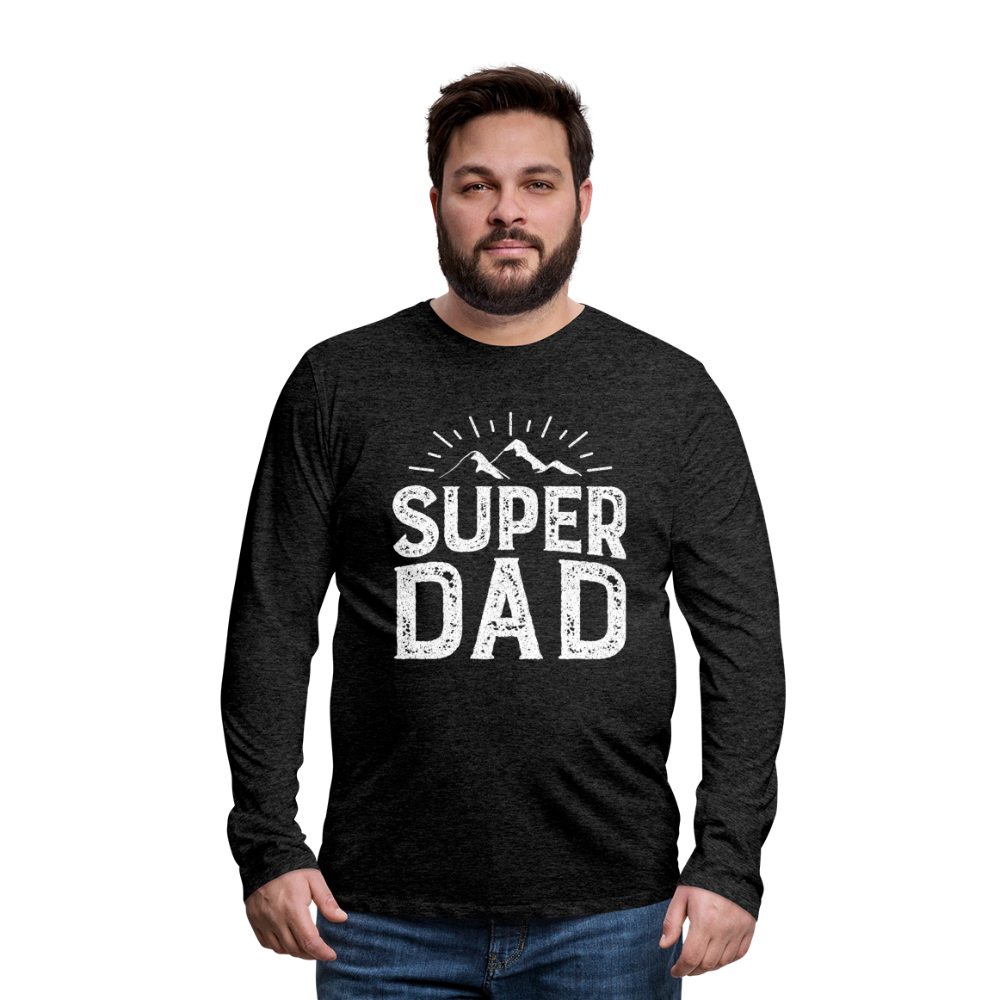 Männer Premium Langarmshirt - Super DAD - Anthrazit