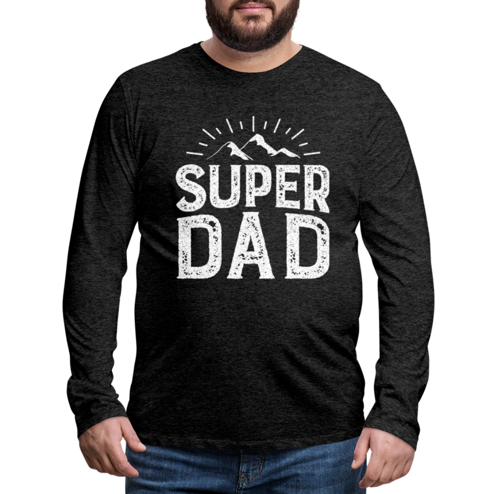 Männer Premium Langarmshirt - Super DAD - Anthrazit