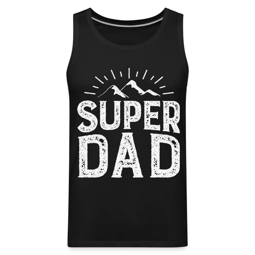 Männer Premium Tank Top - Super DAD - Schwarz