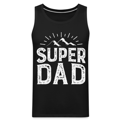 Männer Premium Tank Top - Super DAD - Schwarz