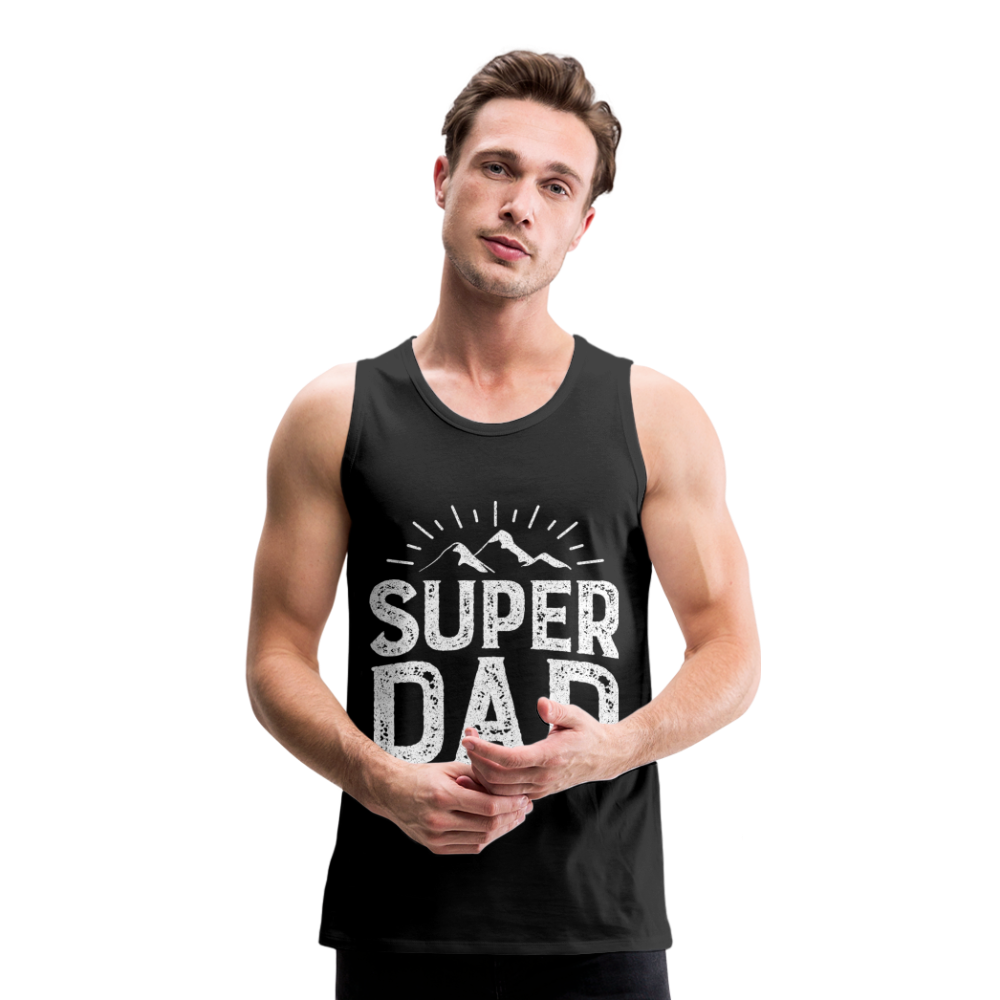 Männer Premium Tank Top - Super DAD - Schwarz