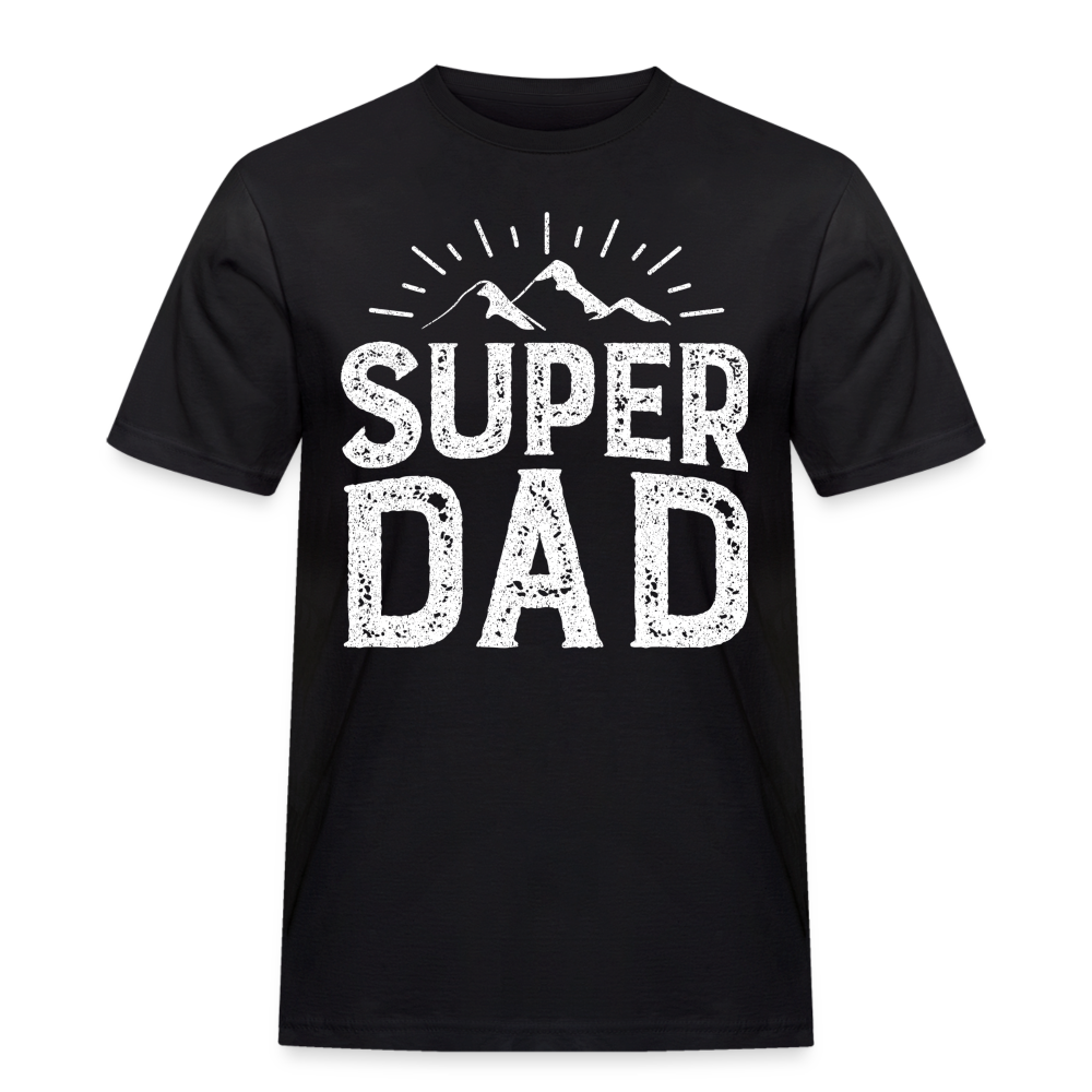 Männer Workwear T-Shirt - Super DAD - Schwarz