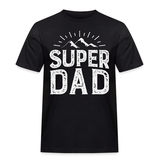 Männer Workwear T-Shirt - Super DAD - Schwarz