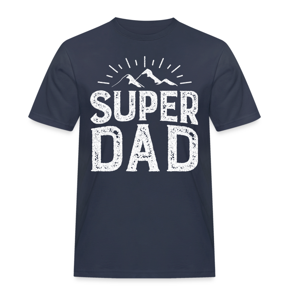 Männer Workwear T-Shirt - Super DAD - Navy