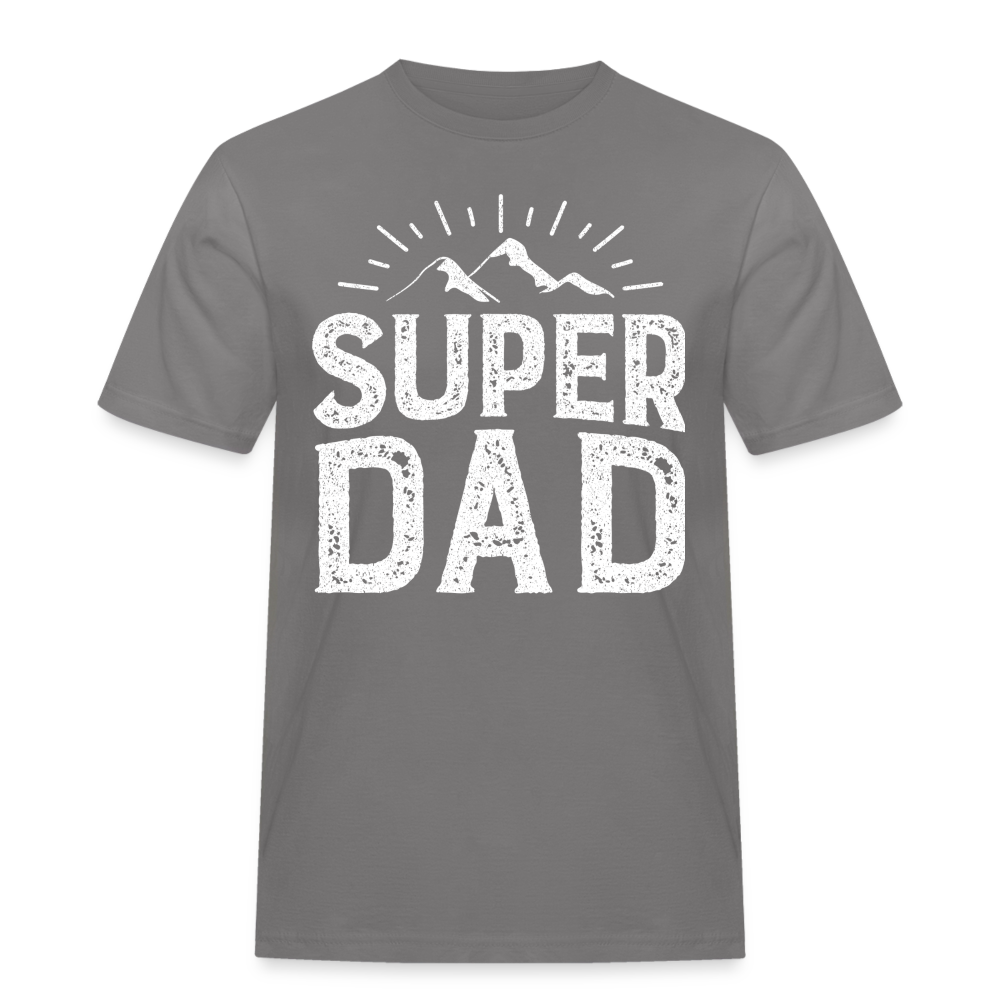 Männer Workwear T-Shirt - Super DAD - Grau