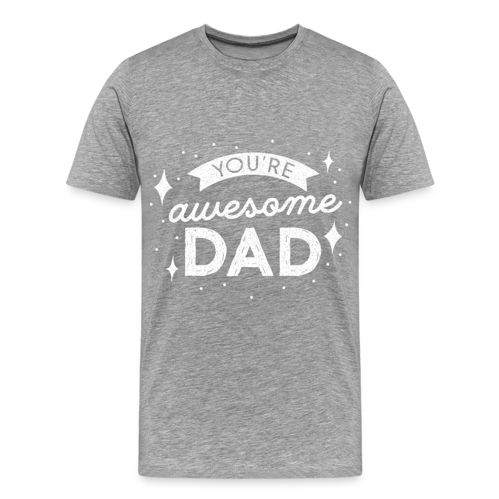 Männer Premium T-Shirt - DAD - Grau meliert