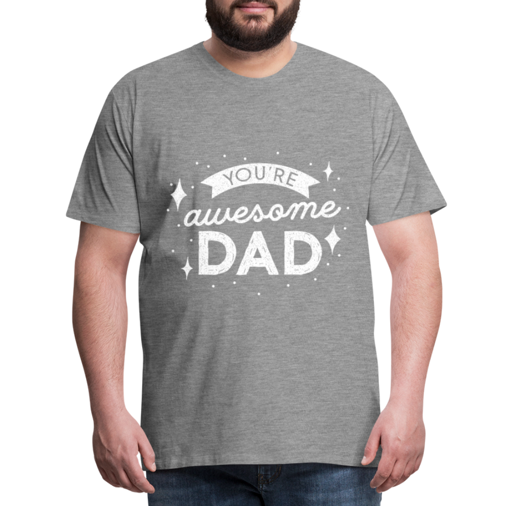 Männer Premium T-Shirt - DAD - Grau meliert