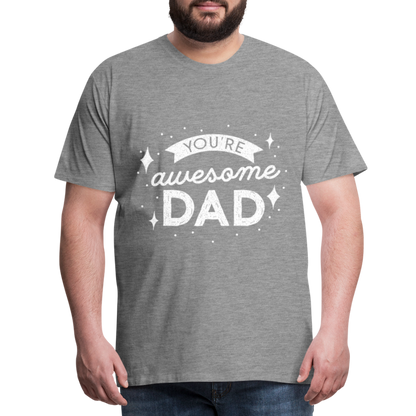 Männer Premium T-Shirt - DAD - Grau meliert