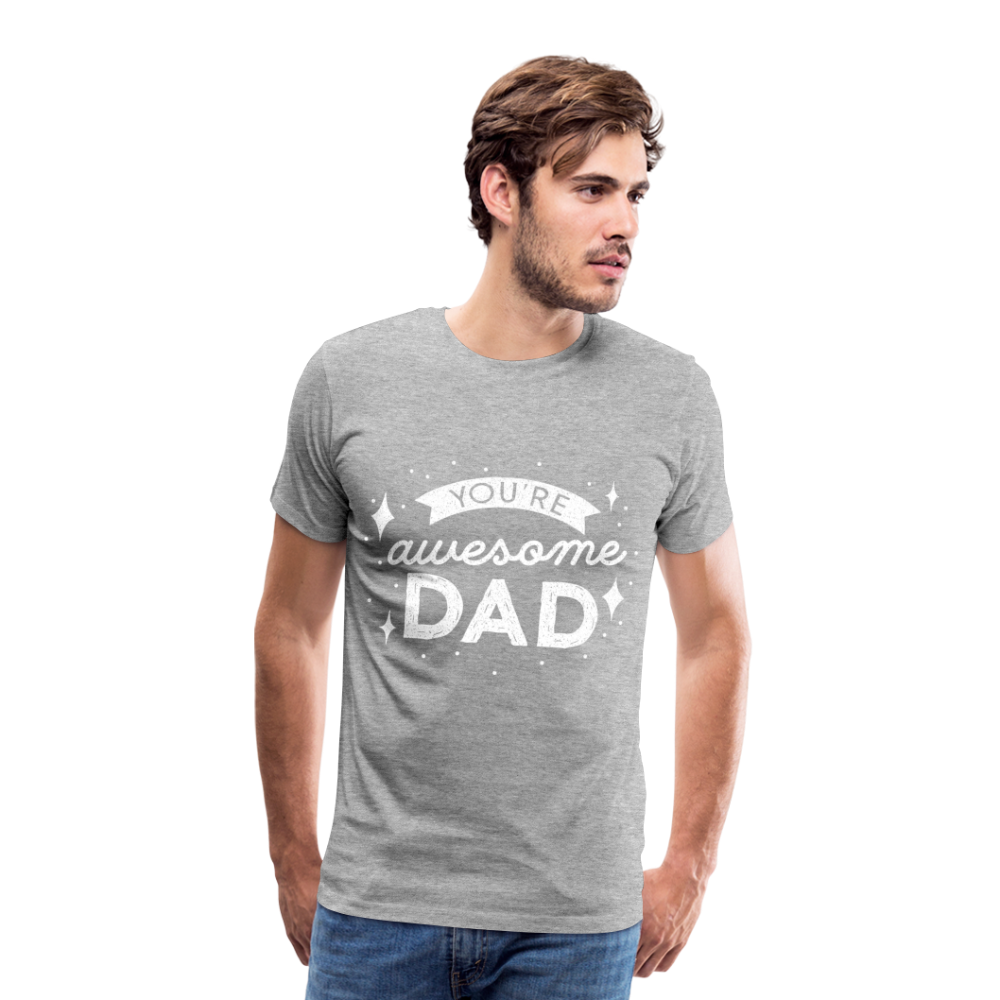 Männer Premium T-Shirt - DAD - Grau meliert