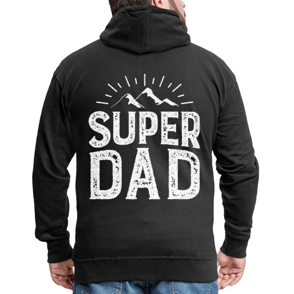 Männer Premium Kapuzenjacke - Super DAD - Schwarz