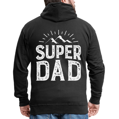 Männer Premium Kapuzenjacke - Super DAD - Schwarz