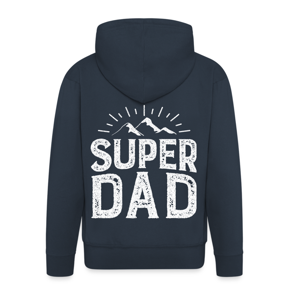 Männer Premium Kapuzenjacke - Super DAD - Navy