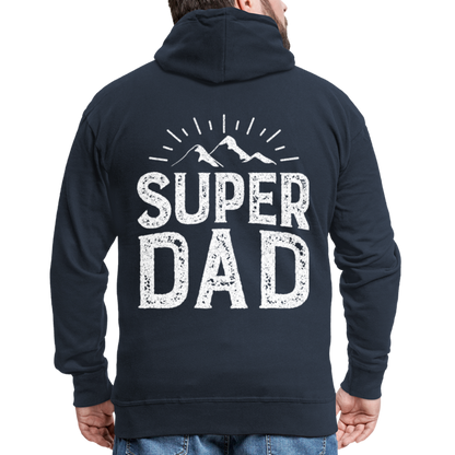 Männer Premium Kapuzenjacke - Super DAD - Navy