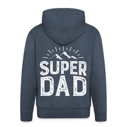 Männer Premium Kapuzenjacke - Super DAD - Jeansblau