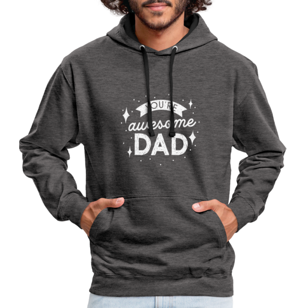 Kontrast-Hoodie - DAD - Anthrazit/Schwarz