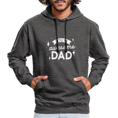 Kontrast-Hoodie - DAD - Anthrazit/Schwarz