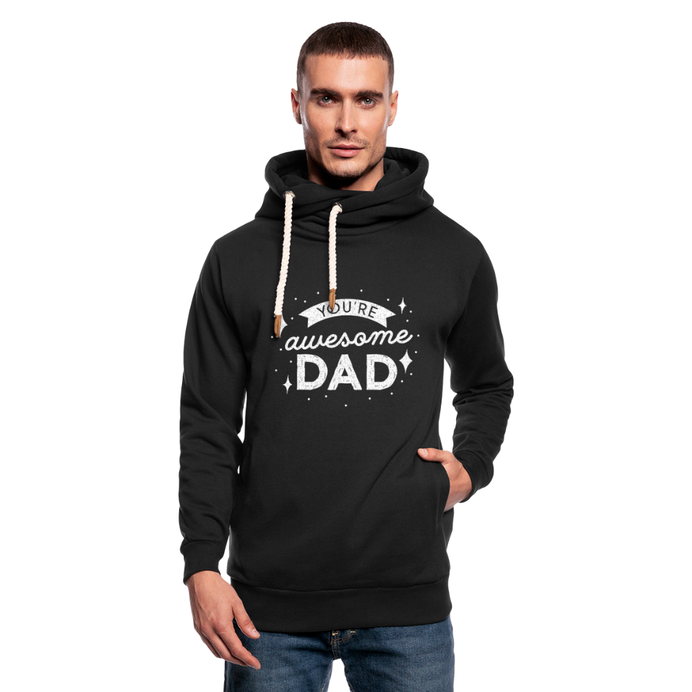 Unisex Schalkragen Hoodie - DAD - Schwarz