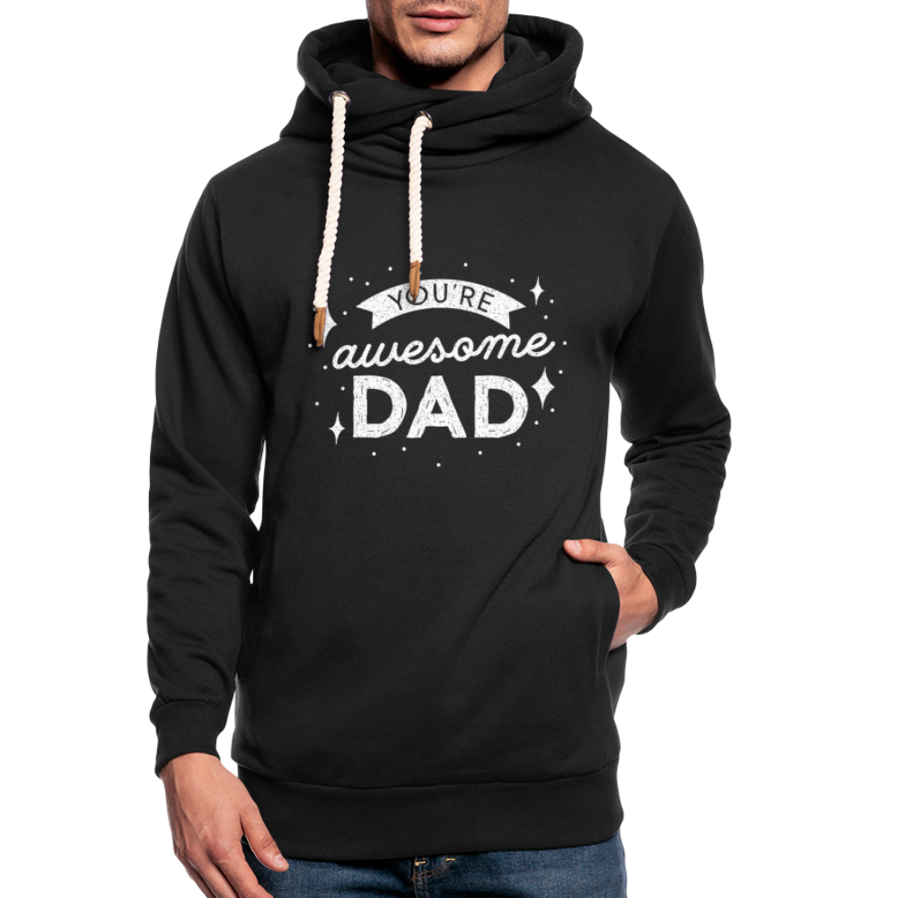 Unisex Schalkragen Hoodie - DAD - Schwarz