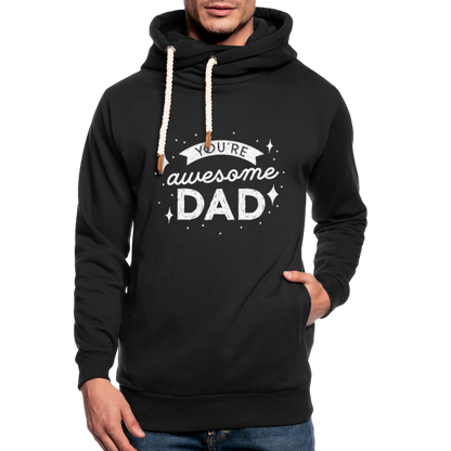 Unisex Schalkragen Hoodie - DAD - Schwarz