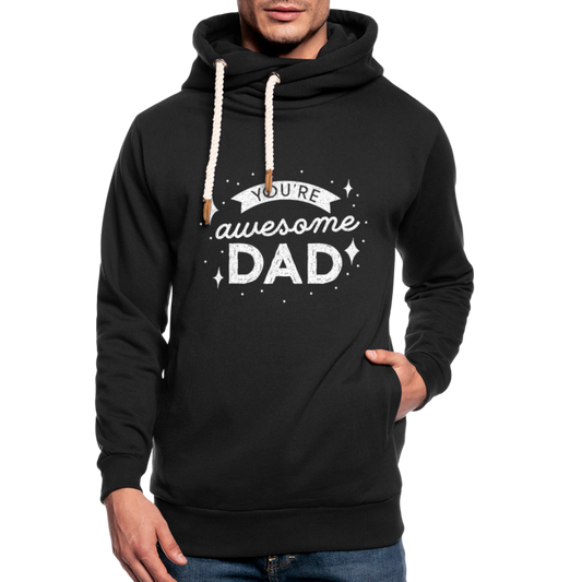 Unisex Schalkragen Hoodie - DAD - Schwarz