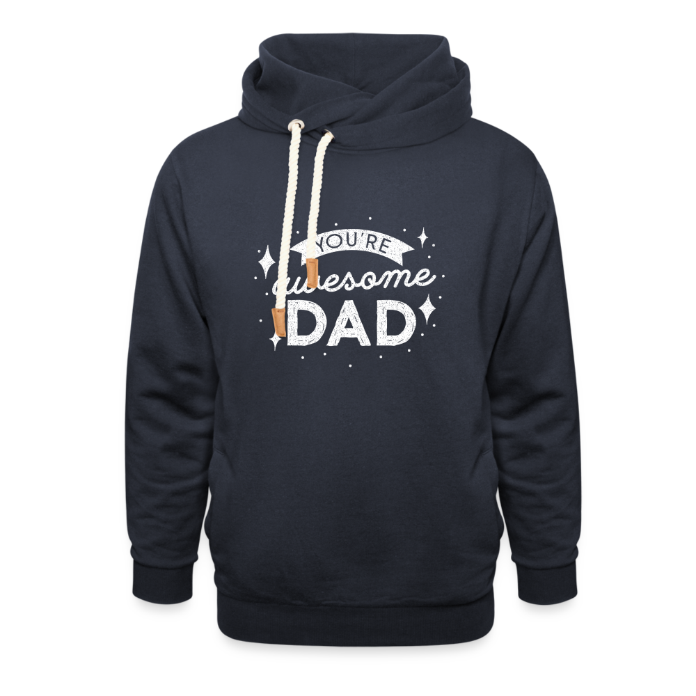 Unisex Schalkragen Hoodie - DAD - Navy