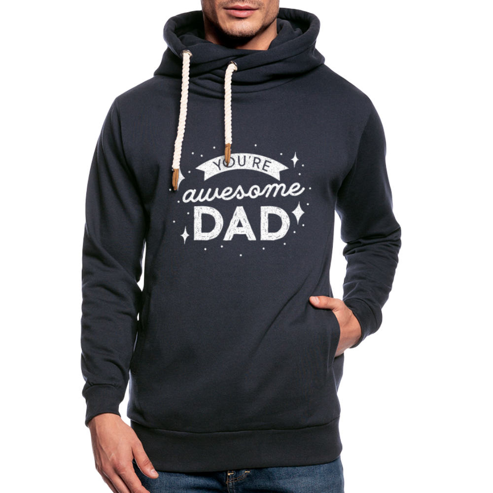 Unisex Schalkragen Hoodie - DAD - Navy