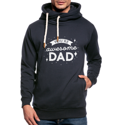 Unisex Schalkragen Hoodie - DAD - Navy