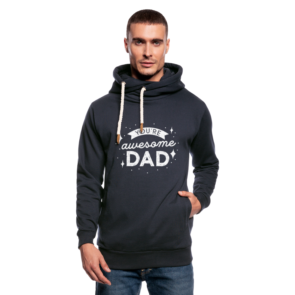 Unisex Schalkragen Hoodie - DAD - Navy