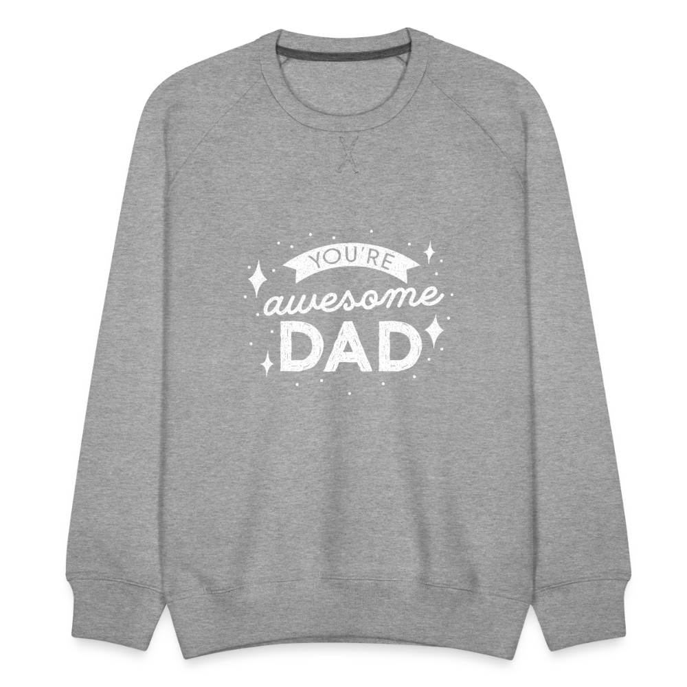 Männer Premium Pullover - DAD - Grau meliert