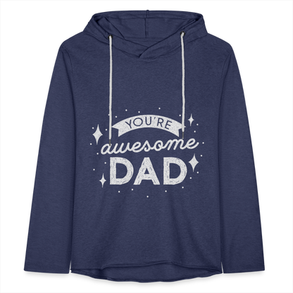 Leichtes Kapuzensweatshirt Unisex - DAD - Navy meliert