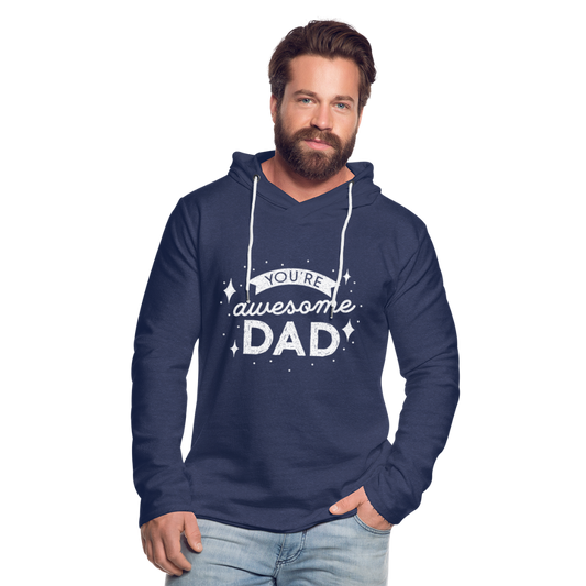 Leichtes Kapuzensweatshirt Unisex - DAD - Navy meliert