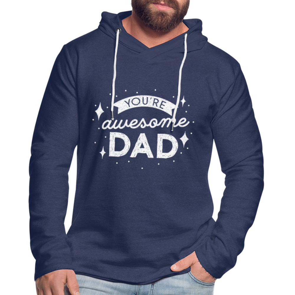 Leichtes Kapuzensweatshirt Unisex - DAD - Navy meliert