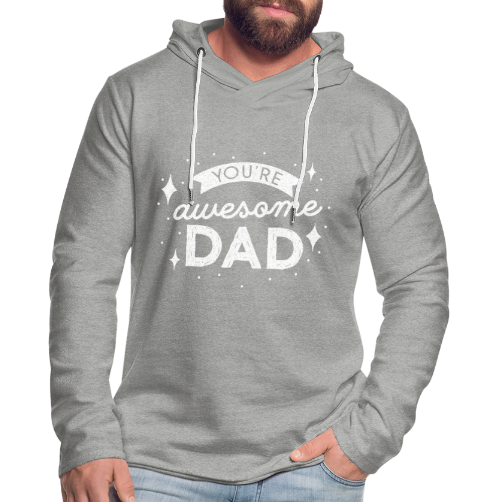 Leichtes Kapuzensweatshirt Unisex - DAD - Grau meliert