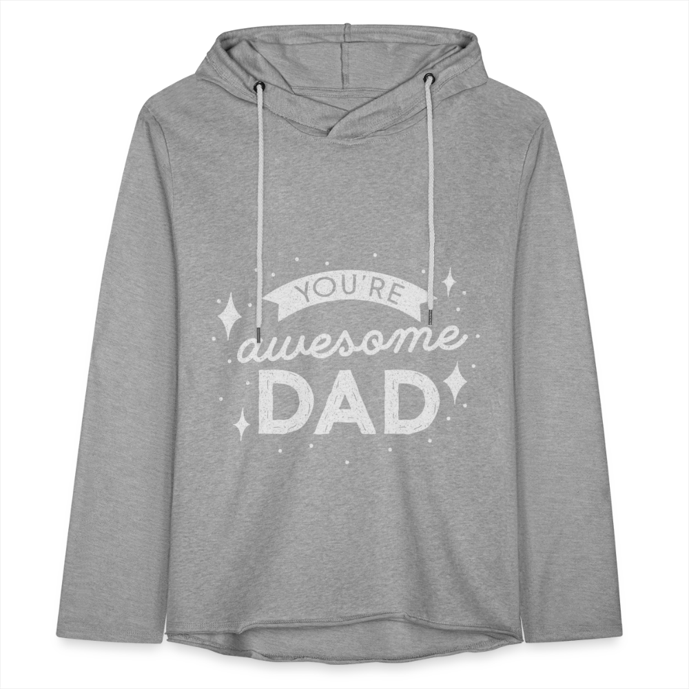 Leichtes Kapuzensweatshirt Unisex - DAD - Grau meliert