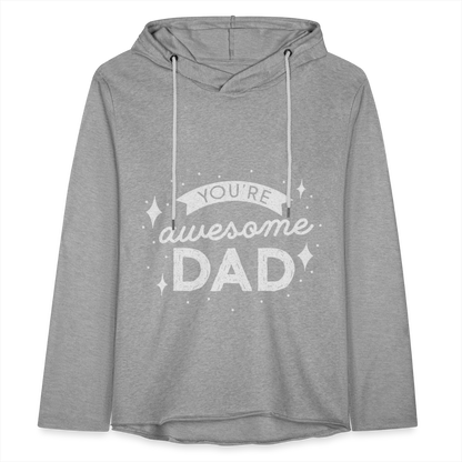 Leichtes Kapuzensweatshirt Unisex - DAD - Grau meliert