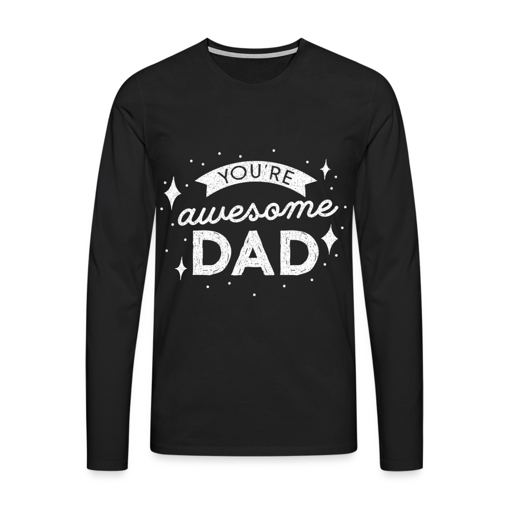 Männer Premium Langarmshirt - DAD - Schwarz