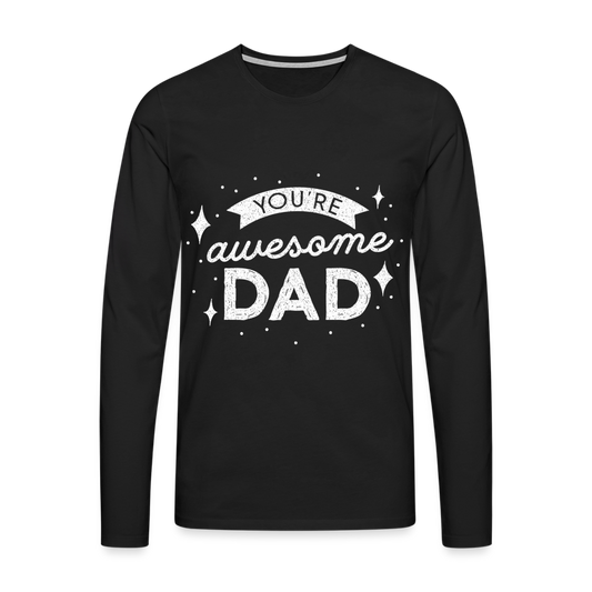 Männer Premium Langarmshirt - DAD - Schwarz