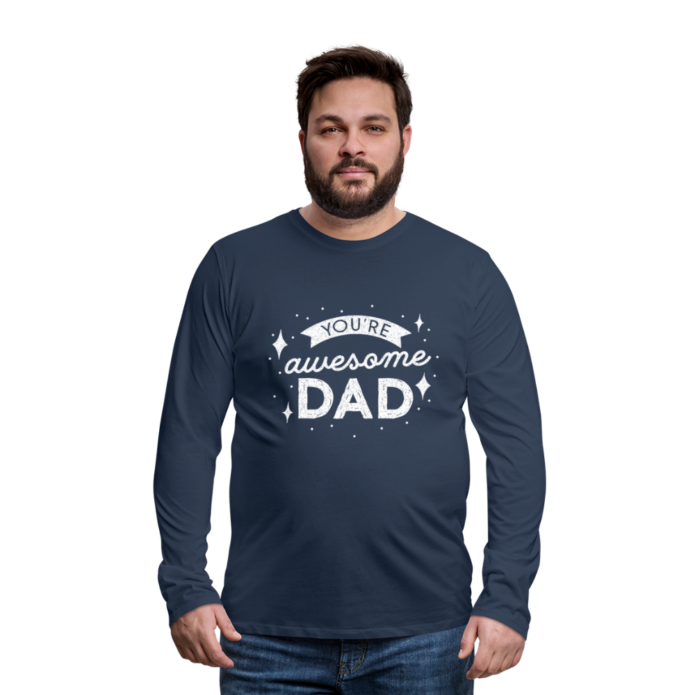 Männer Premium Langarmshirt - DAD - Navy