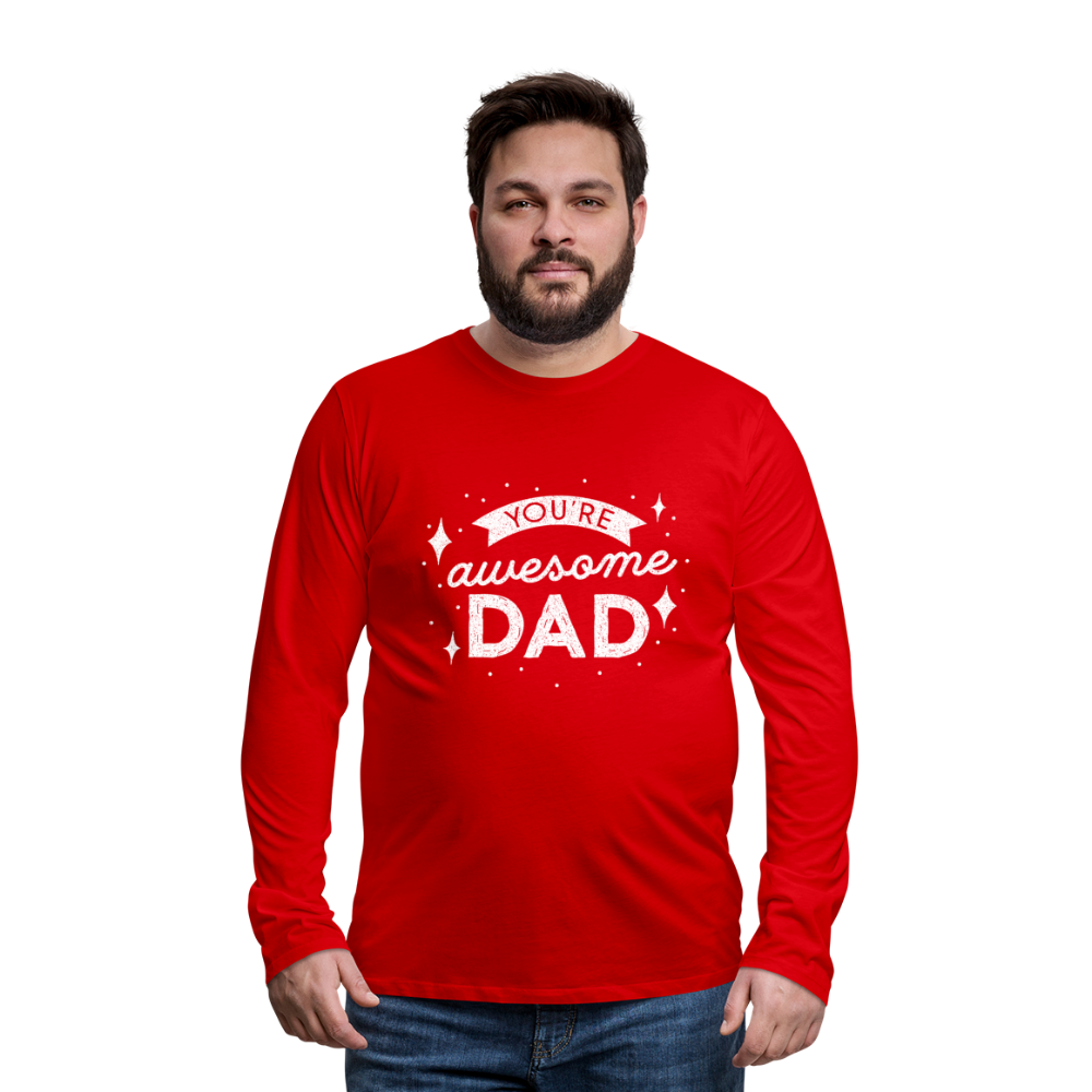 Männer Premium Langarmshirt - DAD - Rot