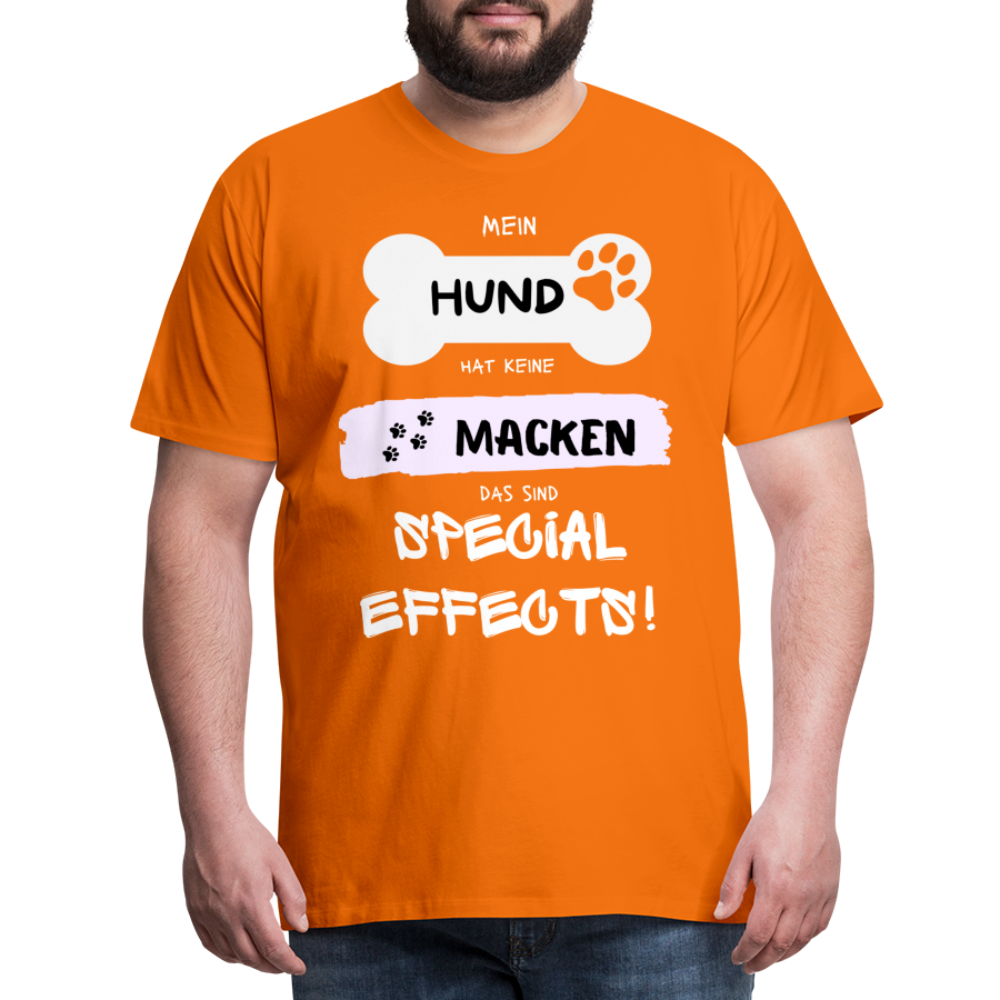 Männer Premium T-Shirt - Hund macken - Orange