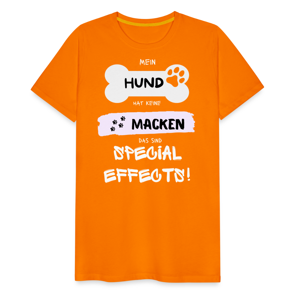 Männer Premium T-Shirt - Hund macken - Orange