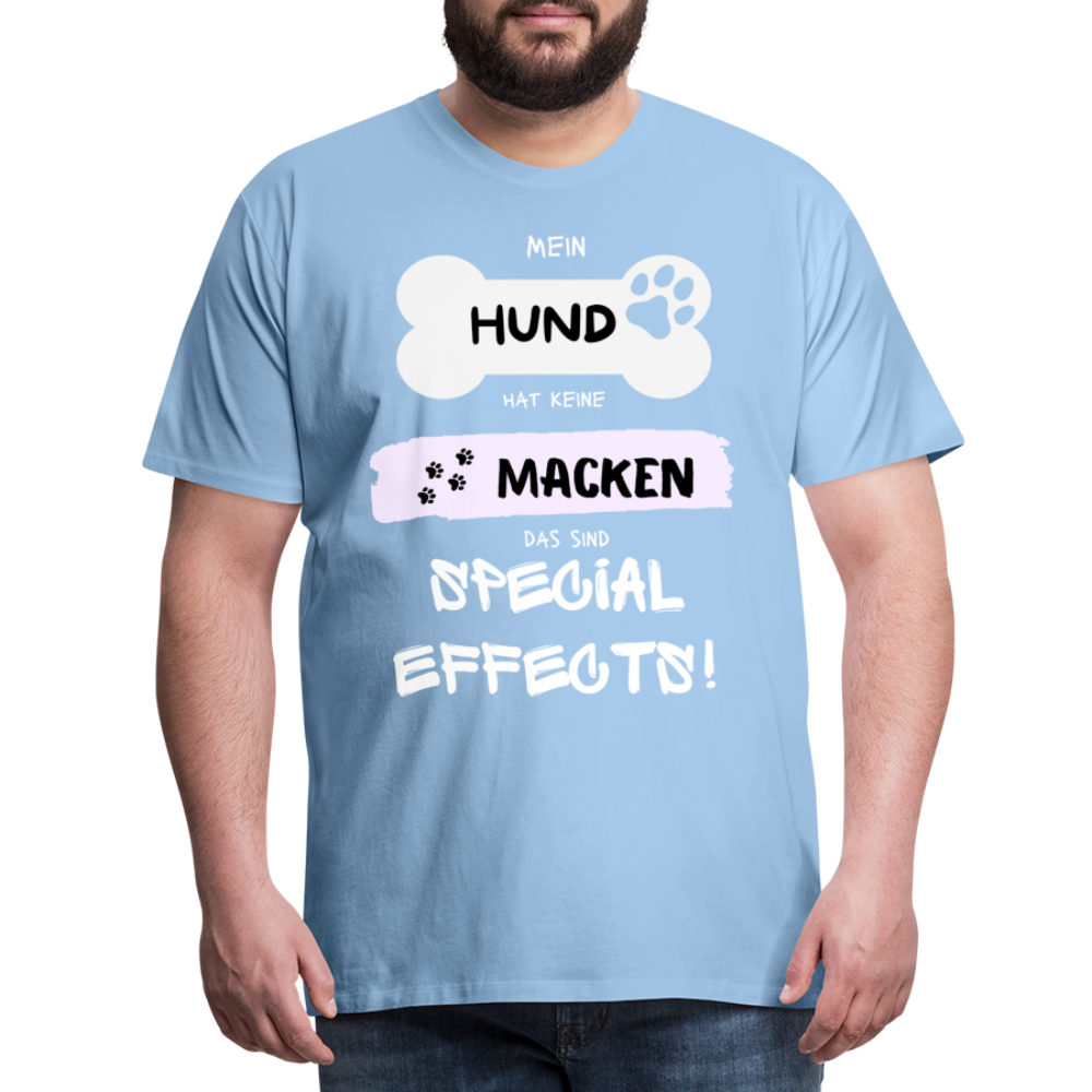 Männer Premium T-Shirt - Hund macken - Sky