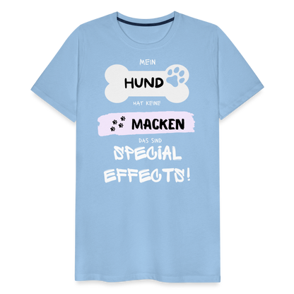 Männer Premium T-Shirt - Hund macken - Sky