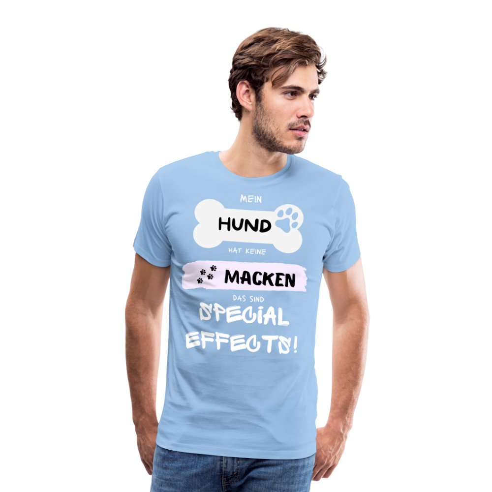 Männer Premium T-Shirt - Hund macken - Sky