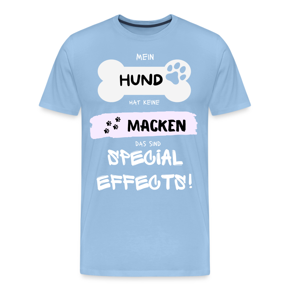 Männer Premium T-Shirt - Hund macken - Sky