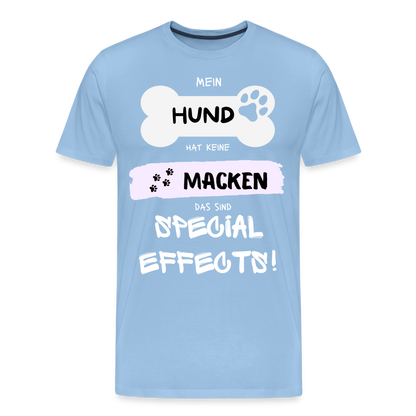 Männer Premium T-Shirt - Hund macken - Sky