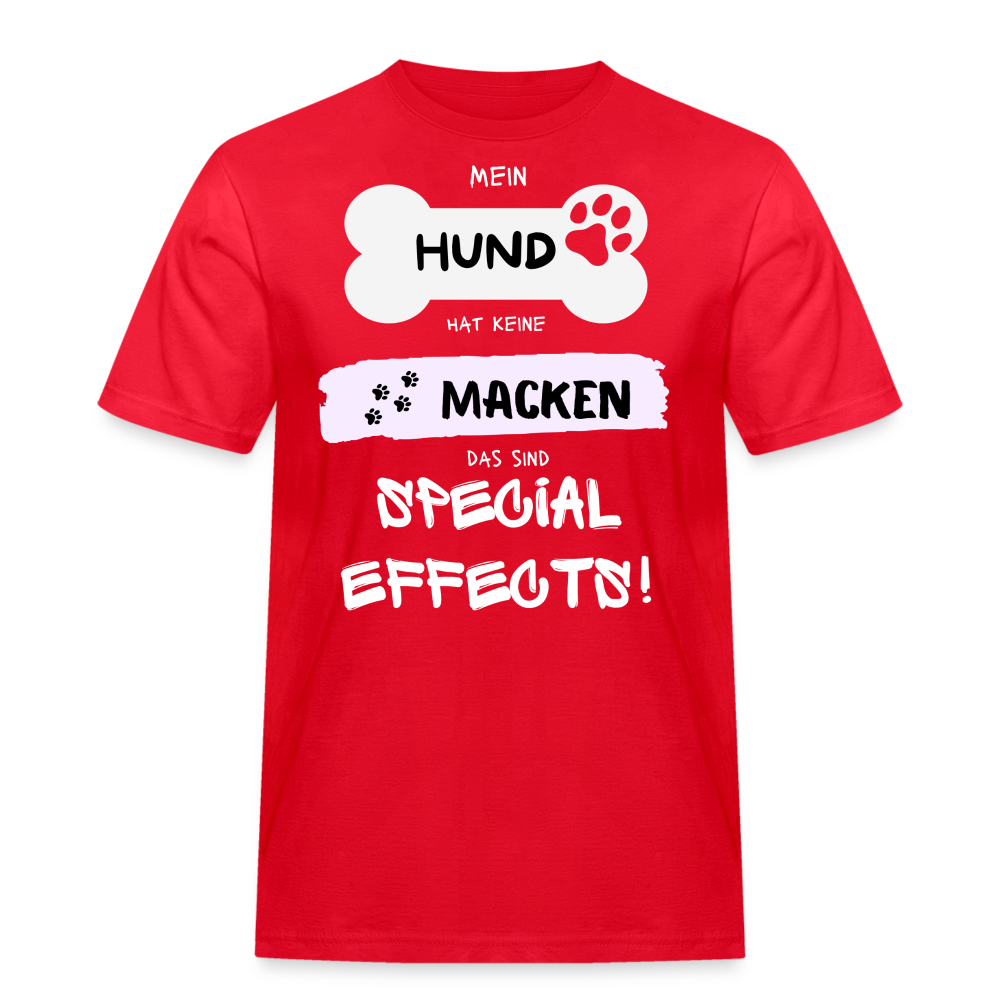 Männer Workwear T-Shirt - Hund macken - Rot