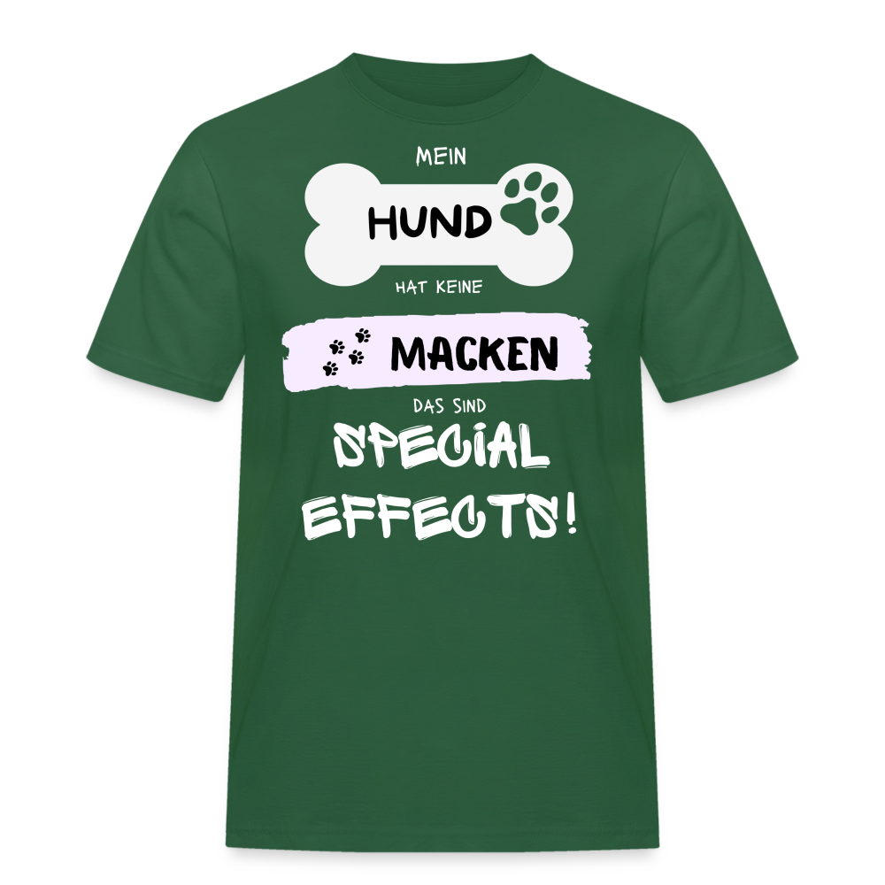 Männer Workwear T-Shirt - Hund macken - Flaschengrün